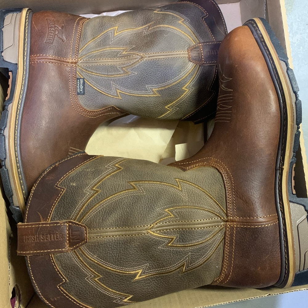 NEW with box. Irish setter by red wing. Inserts available(see listing) size 10.5